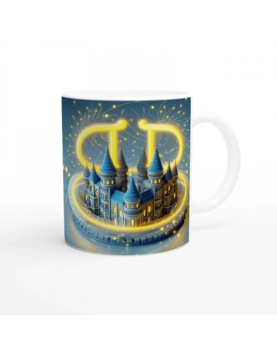 İkizler Burcu Baskılı Kahve Kupası - Burçlar Krallığı Şatosu Vs2