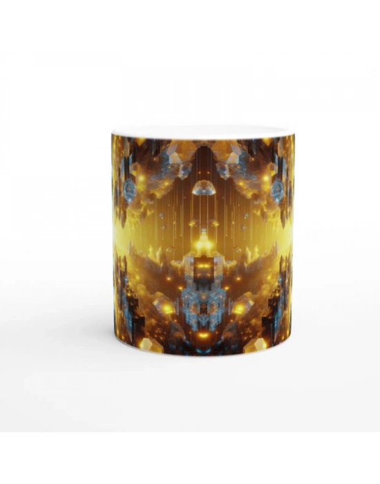 İkizler Burcu Baskılı Kahve Kupası - Büyülü Kristal Mağarası Temalı Vs1