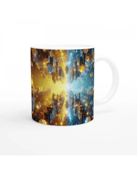 İkizler Burcu Baskılı Kahve Kupası - Büyülü Kristal Mağarası Temalı Vs1