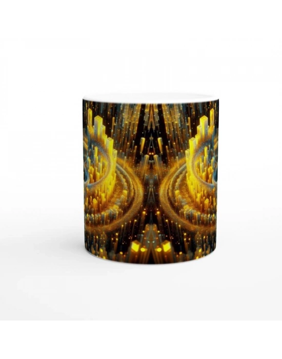 İkizler Burcu Baskılı Kahve Kupası - Büyülü Kristal Mağarası Temalı Vs3