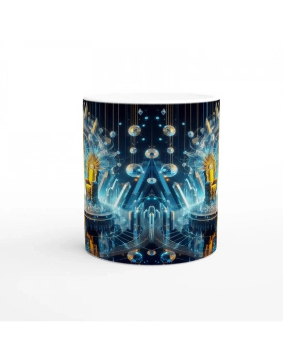 İkizler Burcu Baskılı Kahve Kupası - Büyülü Kristal Mağarası Temalı Vs4