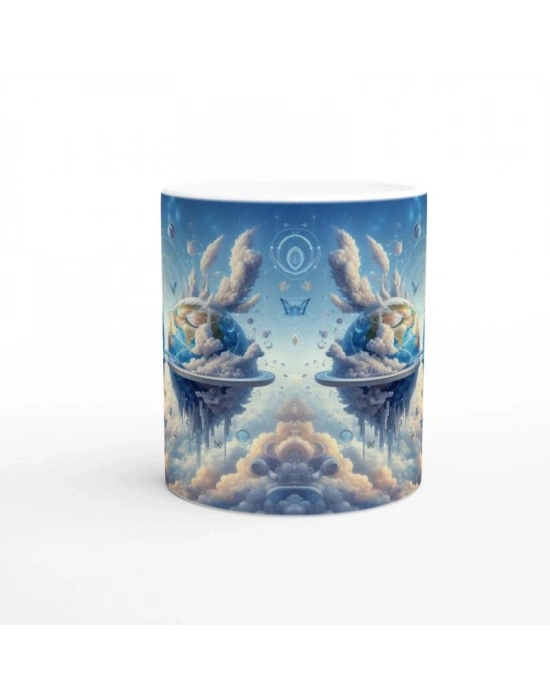 İkizler Burcu Baskılı Kahve Kupası - Elementsel Doğa Krallığı Temalı Vs1