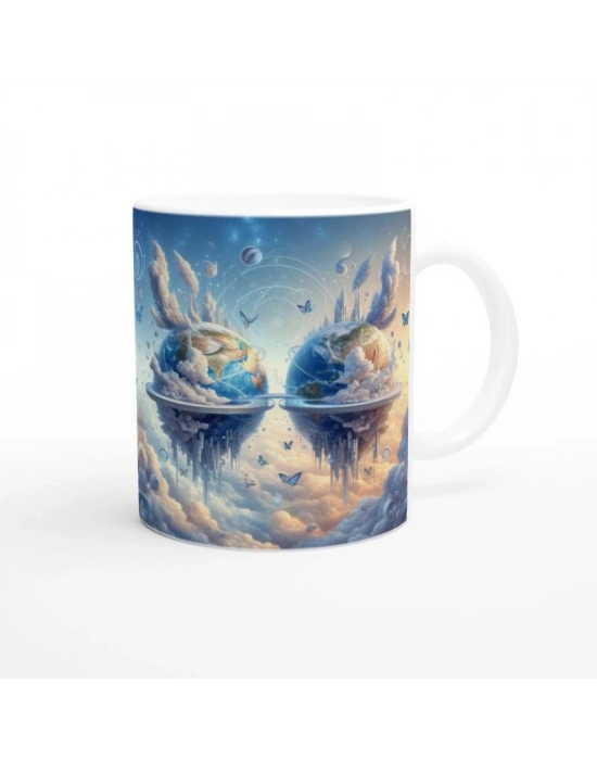 İkizler Burcu Baskılı Kahve Kupası - Elementsel Doğa Krallığı Temalı Vs1