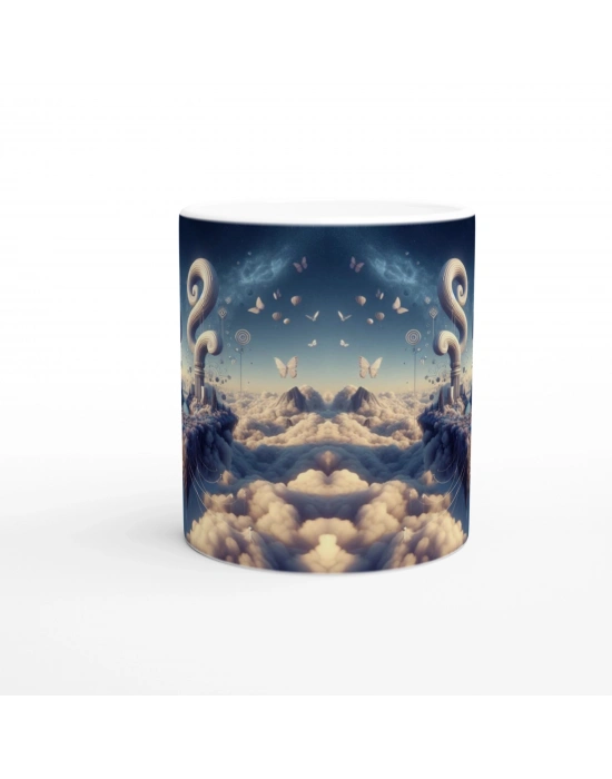 İkizler Burcu Baskılı Kahve Kupası - Elementsel Doğa Krallığı Temalı Vs2