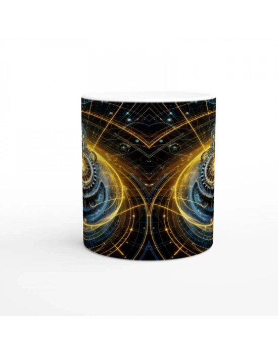 İkizler Burcu Baskılı Kahve Kupası - Zamanın Çarkları Astroloji Mekanizması Vs1