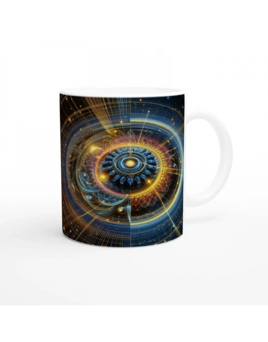 İkizler Burcu Baskılı Kahve Kupası - Zamanın Çarkları Astroloji Mekanizması Vs2