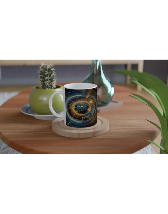 İkizler Burcu Baskılı Kahve Kupası - Zamanın Çarkları Astroloji Mekanizması Vs2