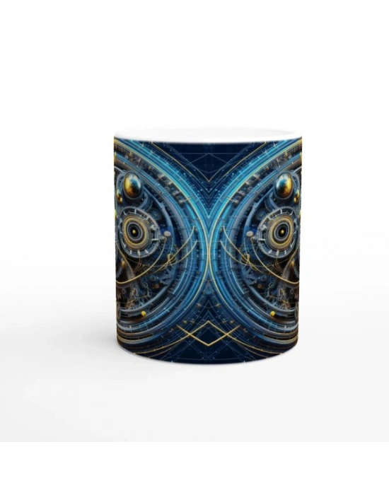 İkizler Burcu Baskılı Kahve Kupası - Zamanın Çarkları Astroloji Mekanizması Vs3