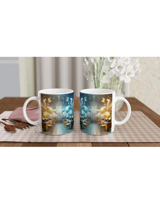 İkizler Burcu Baskılı Kahve Kupası - Zodyak Kütüpanesi Vs1