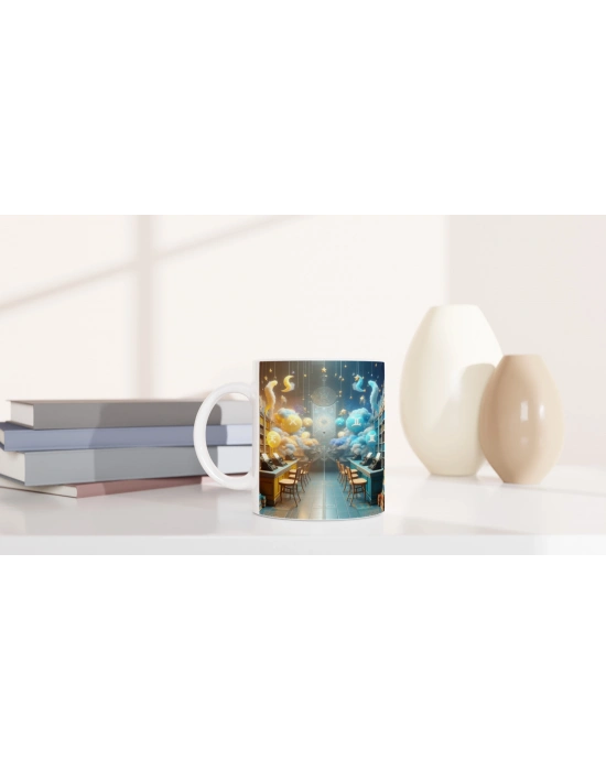 İkizler Burcu Baskılı Kahve Kupası - Zodyak Kütüpanesi Vs1