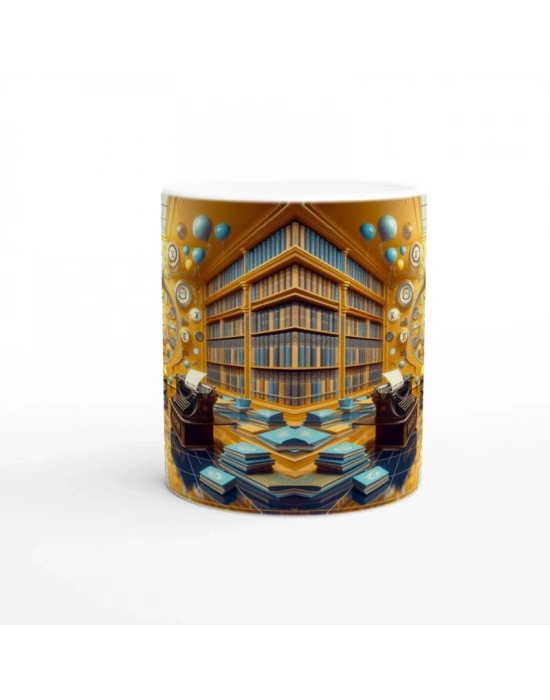 İkizler Burcu Baskılı Kahve Kupası - Zodyak Kütüpanesi Vs3