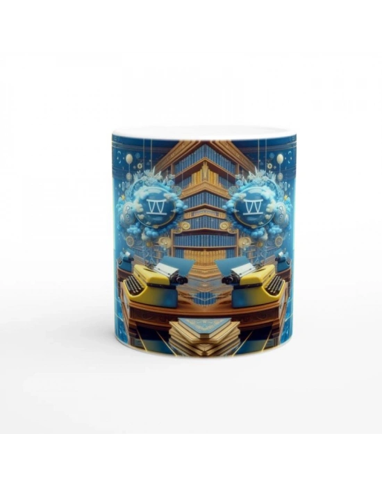 İkizler Burcu Baskılı Kahve Kupası - Zodyak Kütüpanesi Vs4