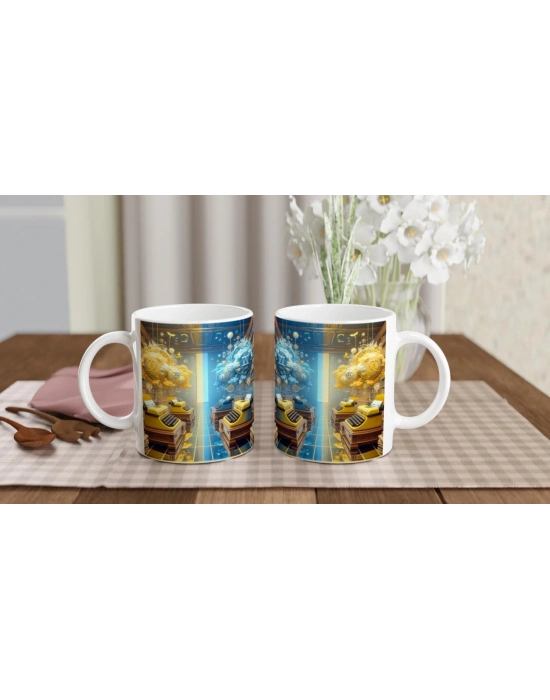 İkizler Burcu Baskılı Kahve Kupası - Zodyak Kütüpanesi Vs4