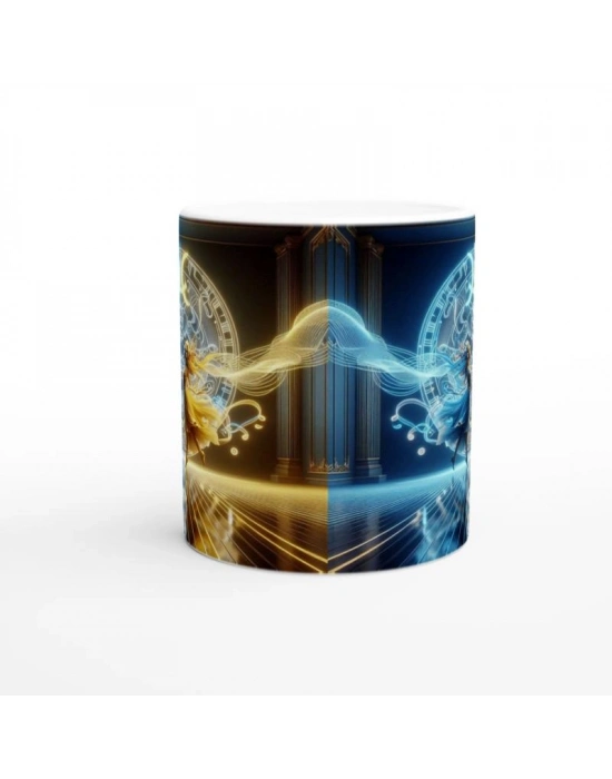 İkizler Burcu Baskılı Kahve Kupası - Zodyak Maskeli Balo Vs2