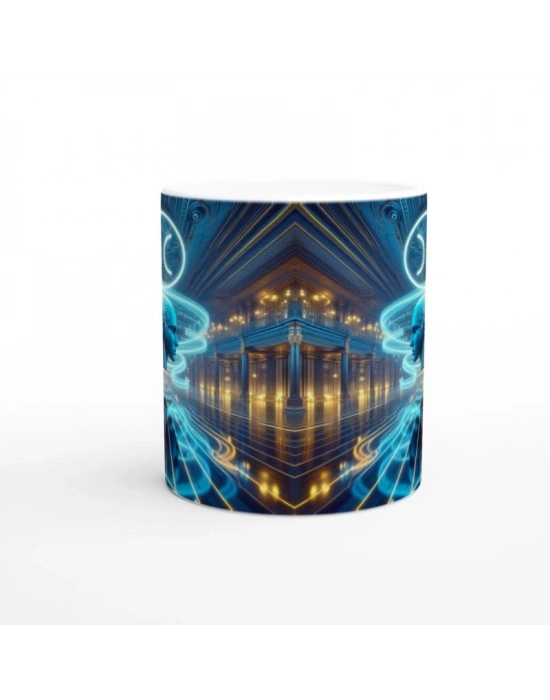 İkizler Burcu Baskılı Kahve Kupası - Zodyak Maskeli Balo Vs3