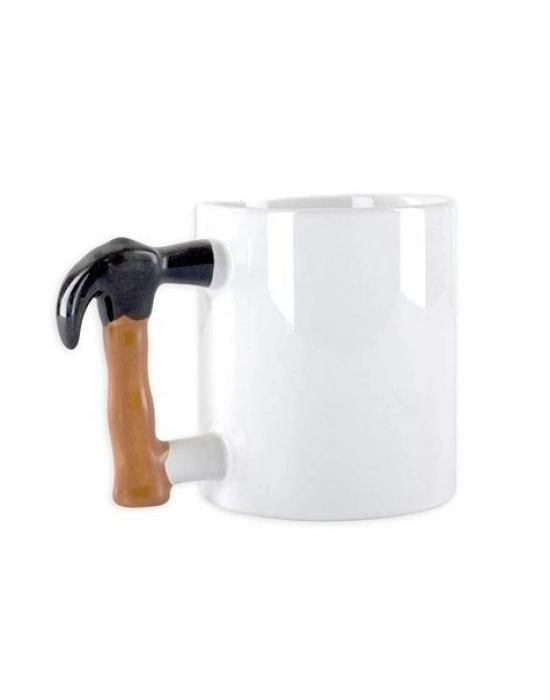 ®  İlginç Hediyelik Çekiç Kulplu Tasarımlı Seramik Kupa Bardağı