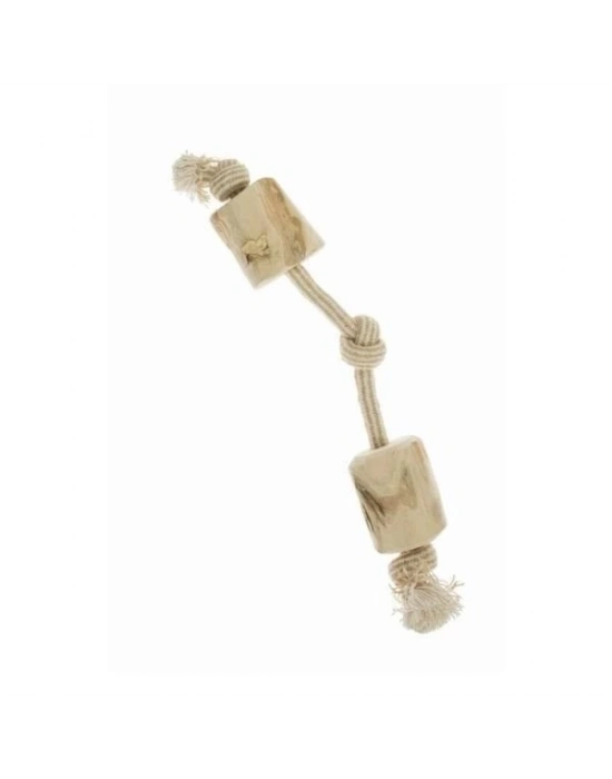 İmac 2 Düğümlü Kahve Ağacından Ahşap Köpek Oyuncağı 45 Cm