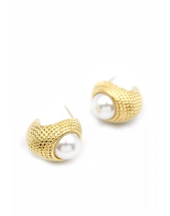 İnci Küpe - Altın