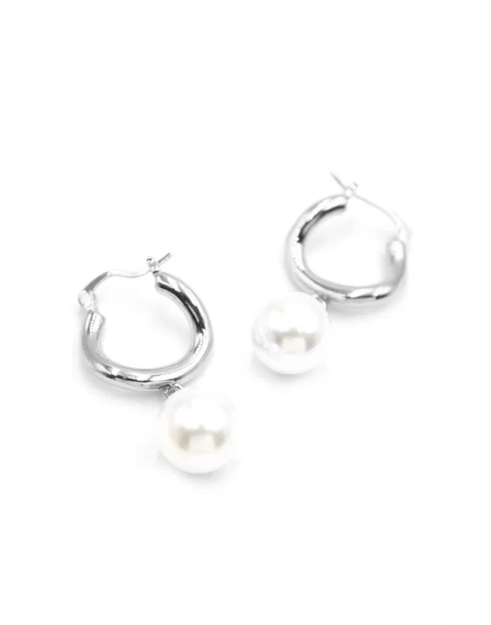 İnci Küpe - Gümüş