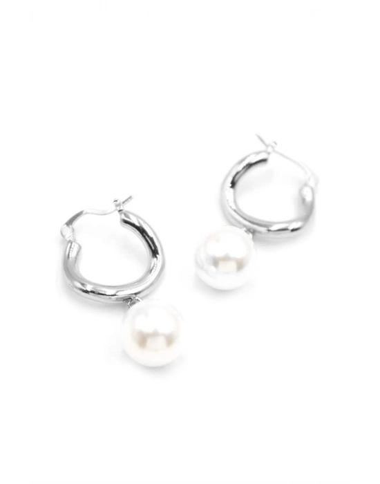 İnci Küpe - Gümüş