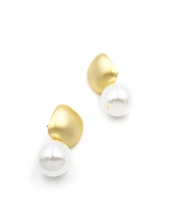 İncili Küpe - Altın