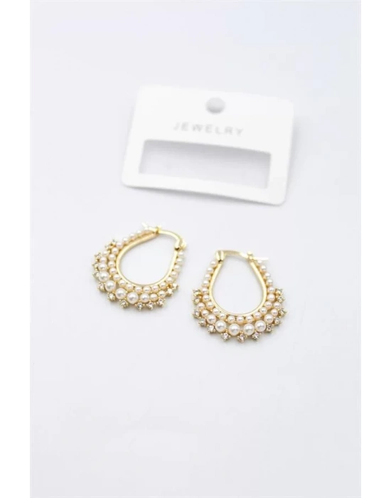 İncili Küpe - Altın