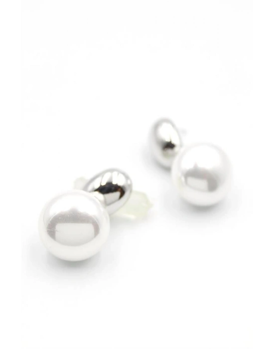 İncili Küpe - Gümüş