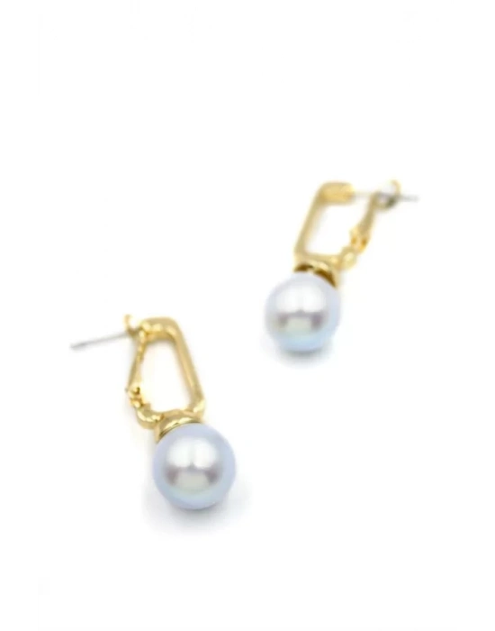 İncili Küpe - Mavi