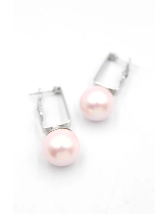 İncili Küpe - Pembe