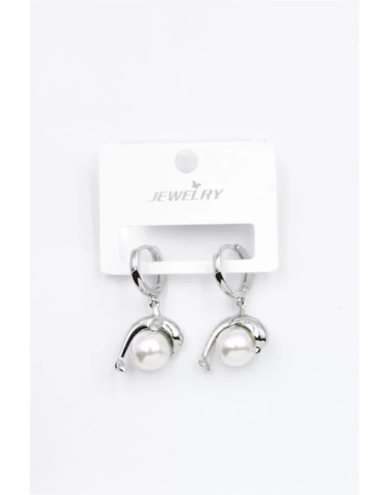 İncili Yunus Küpe - Gümüş