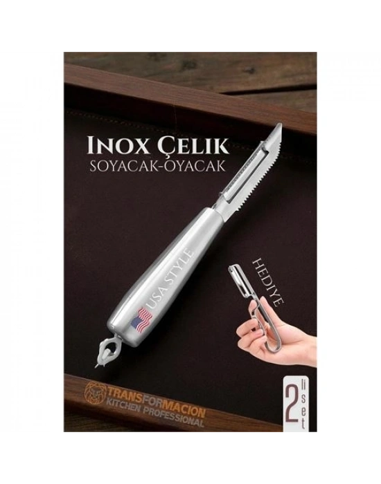 Inox Soyacak - Sebze Soyacağı - Kabak Dolma Oyacağı 2 li SET 722010