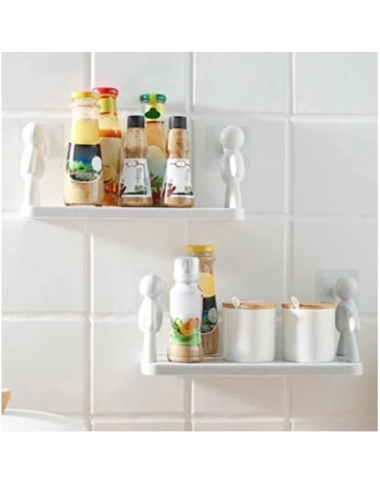 İnsan Figürlü Yapışkanlı Çok Amaçlı Duvar Rafı