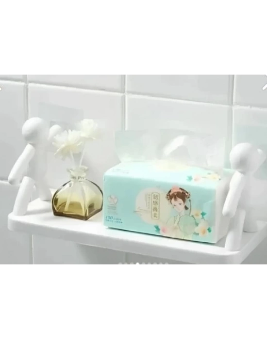 İnsan Figürlü Yapışkanlı Çok Amaçlı Duvar Rafı