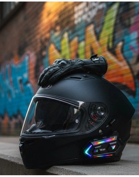 ® Intercom Mesafeli IPX6 Suya Dayanıklı Kask Kulaklık Sistemi