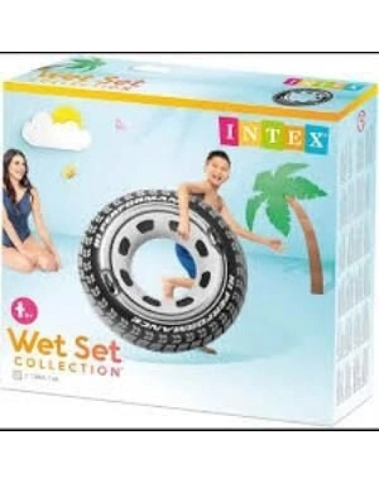 Intex Tutunmalı Deniz Simiti Araba Lastiği Desenli 114cm - 56268