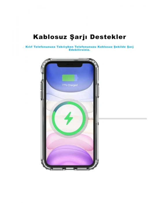 Iphone 12 Pro Max Kılıf Kamera Lens Korumalı Magsafe Destekli Şeffaf Darbe Emici Sert Kapak