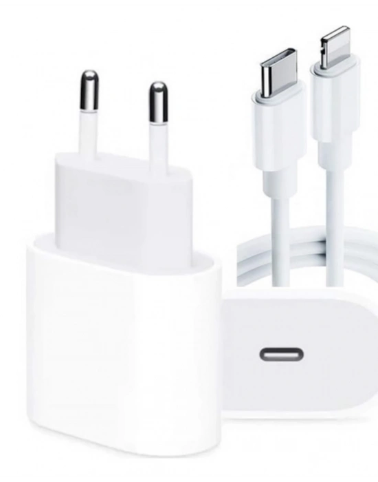 iPhone 14 13 12 11 8 Plus 7 Uyumlu 20W PD Hızlı Şarj Seti