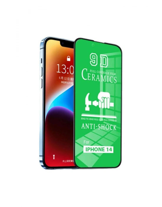 Iphone 14 Uyumlu 9d Tam Kaplayan Parmak Izi Bırakmayan Ekran Koruyucu Film