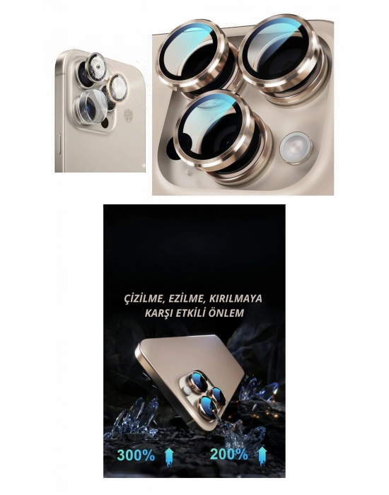 İphone 16 Pro Kamera Lens Koruyucu Naturel