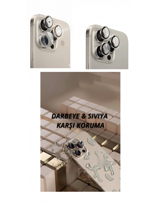 İphone 16 Pro Kamera Lens Koruyucu Naturel