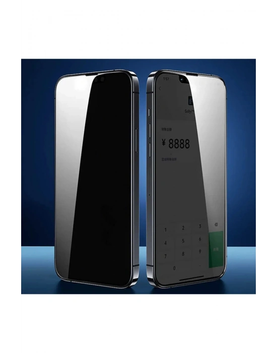 Iphone 7G Siyah Uyumlu Hayalet Ekran Gizli Tam Kaplayan Kırılmaz Cam Seramik Ekran Koruyucu Film