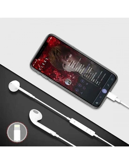 ®  İphone Ucu Çıkışlı Pop Up Kulakiçi Yumuşak Kontrol Tuşlu Kulaklık