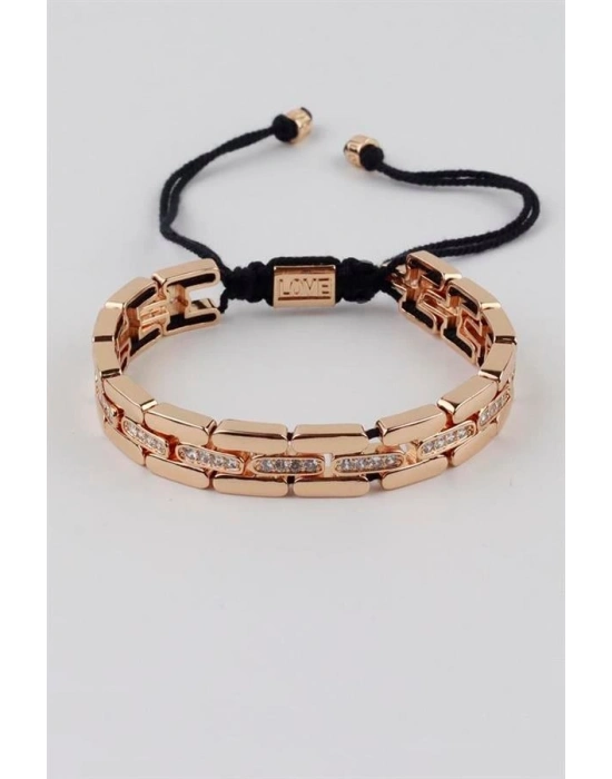 İpli Çelik Bileklik - Altın