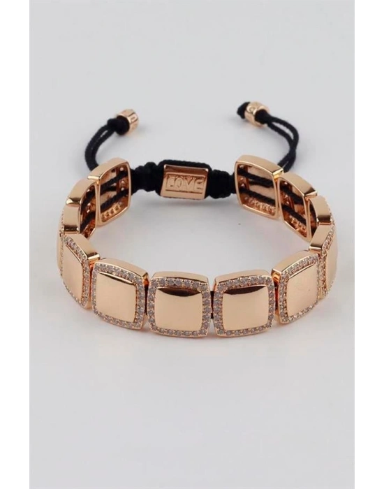 İpli Çelik Bileklik - Altın