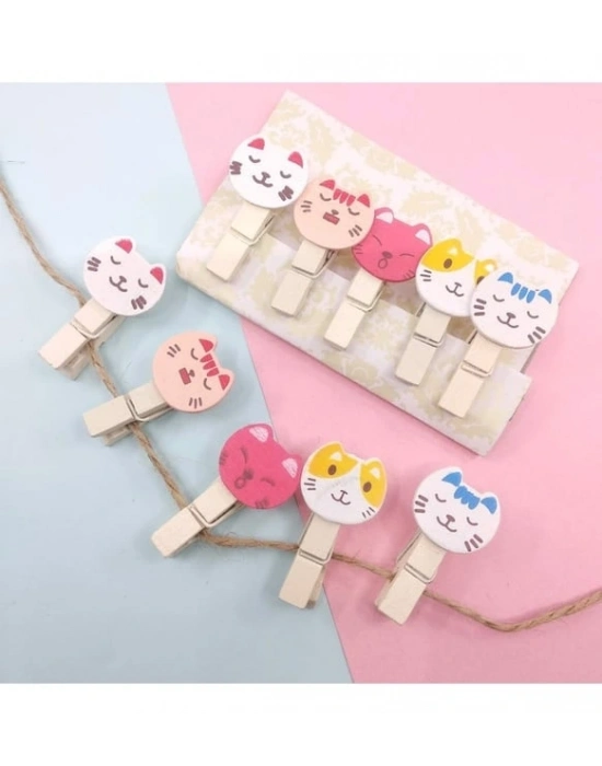 İpli Mandallı Kedili Fotoğraf Albümü Kedi Kafası Şekilli Mandal