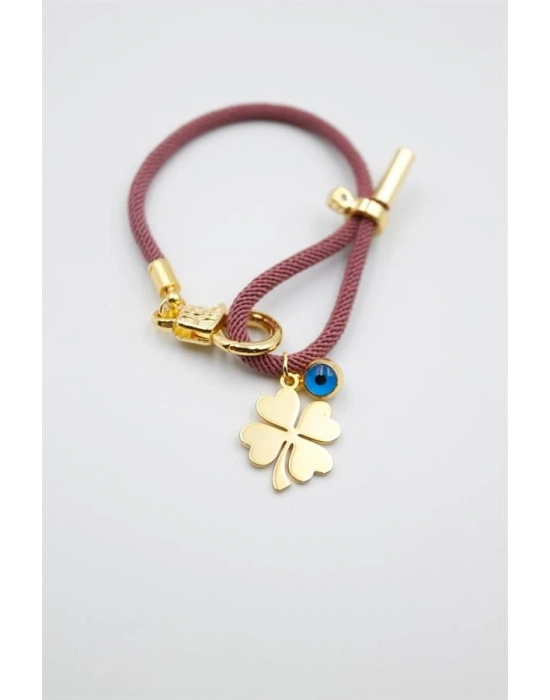 İpli Yonca Bileklik - Mor