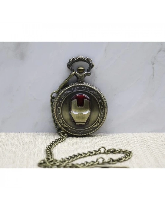 Iron Man Tasarımlı Köstekli Saat