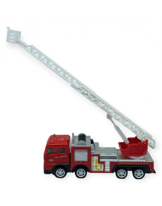 İş Makinaları Serisi - Sürtmeli İtfaiye Aracı 16 cm  - Uzayan Merdiven