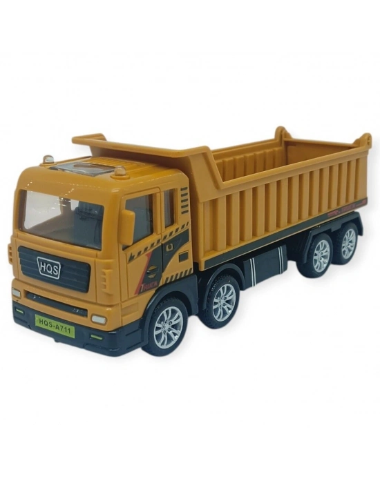 İş Makinaları Serisi - Sürtmeli Kamyon 18 cm  - Kamyon