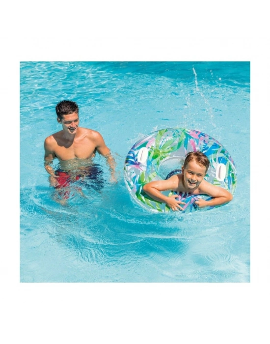 ISC58263 Intex Tutmaçlı Desenli Simit 97 cm